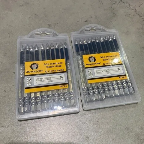 . Hộp 10 đầu vít chống trượt ÁNH QUYÊN đầu vít 4 cạnh đủ mã 50mm, 65mm, 90mm 150mm hàng chính hãng -