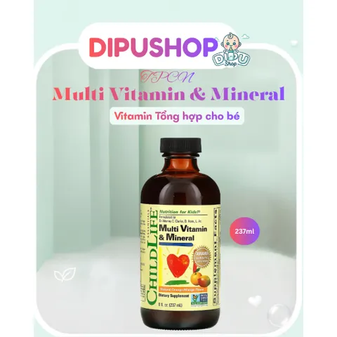 Siro bổ sung vitamin và khoáng chất ChildLife Multi-Vitamin and Mineral 237ml 802857