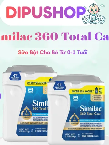 Sữa Bột Similac 360 Total Care Mỹ Trí Não Miễn Dịch Cho Bé 0-12 Tháng