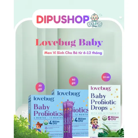 Men Vi Sinh Lovebug Baby 4 Tỷ CFU Organic USDA Mỹ