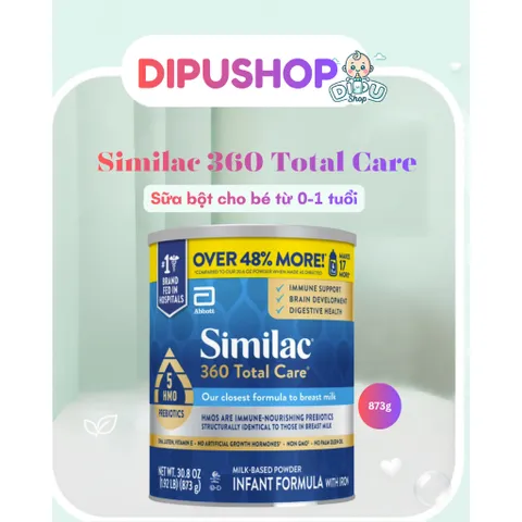 873g Sữa Bột Similac 360 Total Care Mỹ Trí Não Miễn Dịch Cho Bé 0-12 Tháng