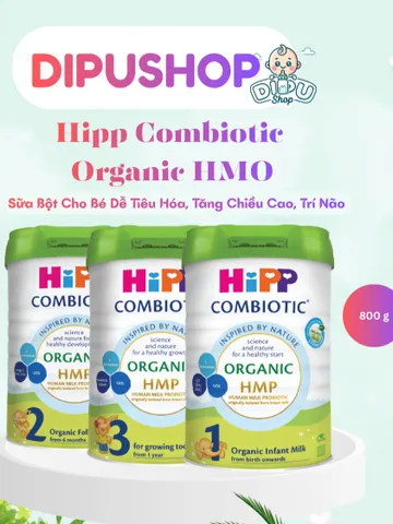 Sữa Bột HiPP Organic Combiotic Chính Hãng Dễ Tiêu Hóa, Tăng Chiều Cao, Trí Não