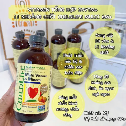 Siro bổ sung vitamin và khoáng chất ChildLife Multi-Vitamin and Mineral 237ml 802857