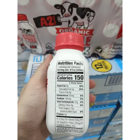 18 hộp Sữa tươi Hữu Cơ Organic Whole Milk A2 Mỹ