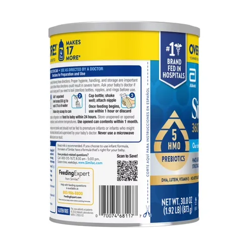 873g Sữa Bột Similac 360 Total Care Mỹ Trí Não Miễn Dịch Cho Bé 0-12 Tháng