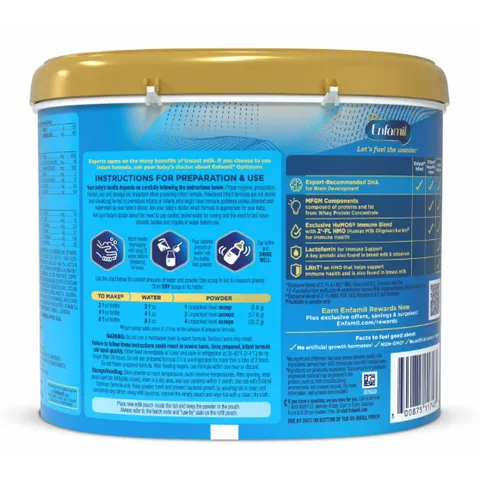 587g Sữa bột Enfamil Enspire GIỐNG SỮA MẸ NHẤT Hàng Air nội địa Mỹ chính hãng cho bé 0-12 tháng
