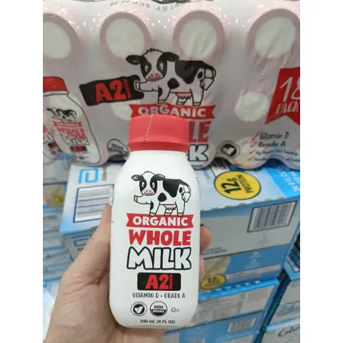 18 hộp Sữa tươi Hữu Cơ Organic Whole Milk A2 Mỹ