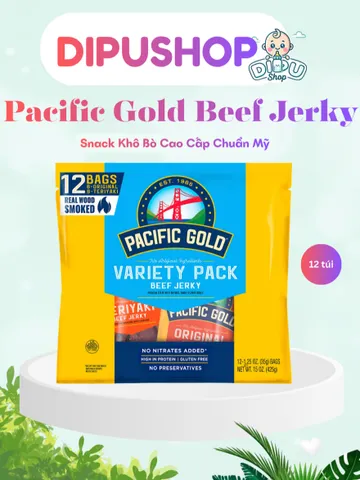 PACIFIC GOLD BEEF JERKY – Snack bò khô cao cấp chuẩn Mỹ