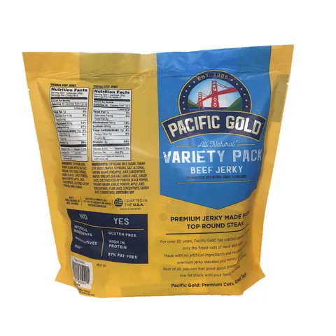 SET TÚI 12 GÓI NHỎ PACIFIC GOLD BEEF JERKY – Snack bò khô cao cấp chuẩn Mỹ