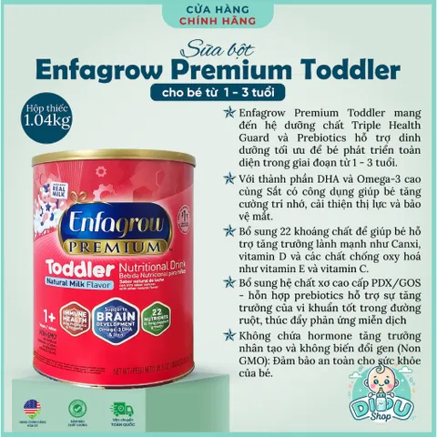 [DATE 09/2027] Sữa Bột Enfagrow Premium Toddler Next Step 1-3 Nội Địa Mỹ - 1.04kg