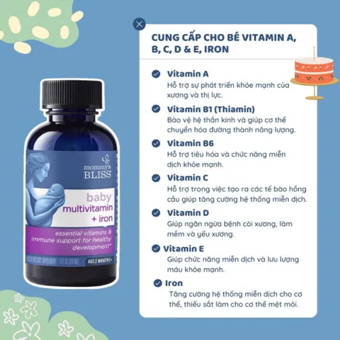 Sắt hữu cơ + Vitamin tổng hợp Multi Mommy's Bliss + Iron Organic Drop