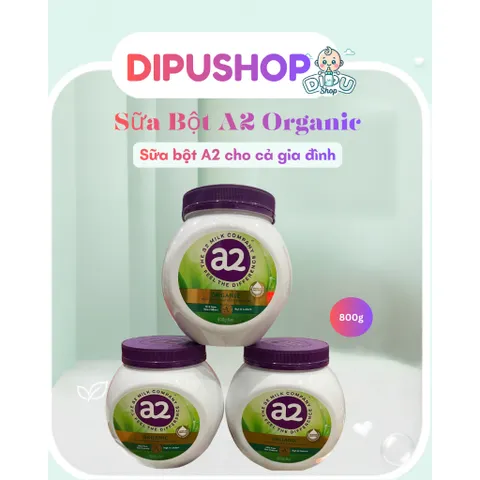 Sữa bột A2 nguyên kem hữu cơ cao cấp A2 Organic Premium Full Cream 800gr