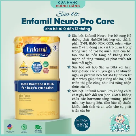 [DATE 2027] Sữa Enfamil neuro pro care mỹ Set 2 hộp