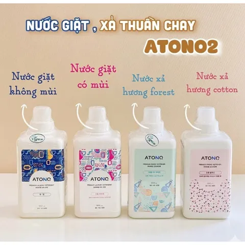 GIẶT/XẢ ATONO2 thuần chay cao cấp Hàn Quốc cho bé từ 0m+ (1000ml)