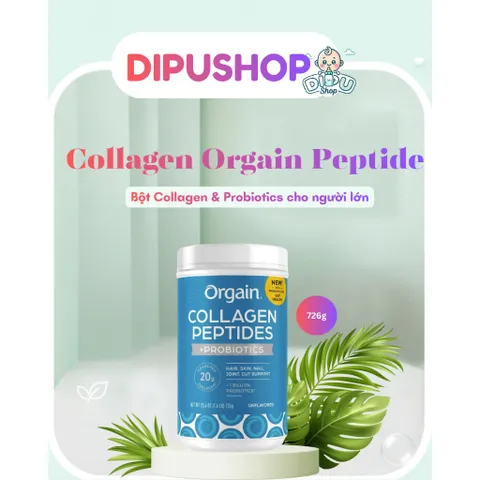 Date 2027 Bột Collagen Orgain Collagen Peptides Và Probiotics 726g Hàng Mỹ