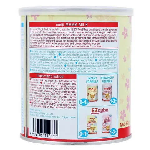 Sữa Bầu Meiji Mama 350g Phòng Ngừa Dị Tật Thai Nhi Bổ Sung DHA Axit Folic Sắt Kẽm