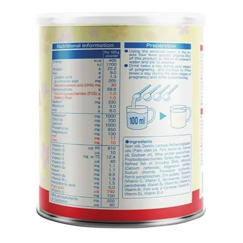 Sữa Bầu Meiji Mama 350g Phòng Ngừa Dị Tật Thai Nhi Bổ Sung DHA Axit Folic Sắt Kẽm