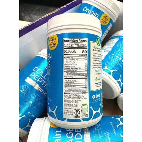 Date 2027 Bột Collagen Orgain Collagen Peptides Và Probiotics 726g Hàng Mỹ