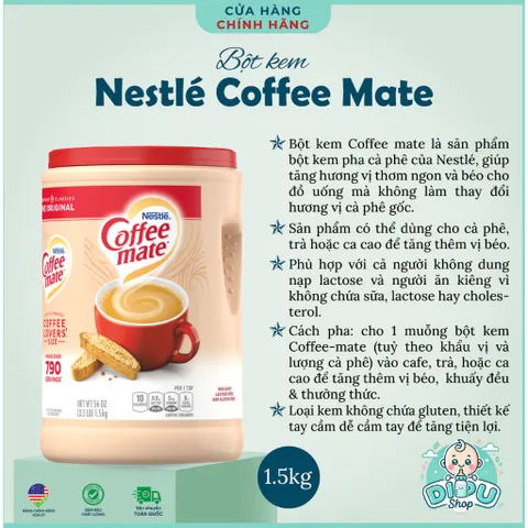 Bột Kem Pha Cà Phê Nestle Coffee Mate 1.5kg – Mỹ