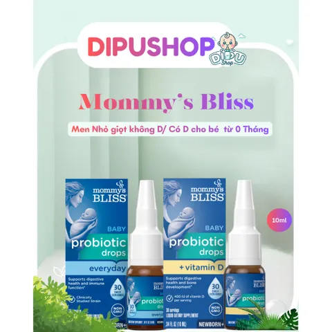 Mommy’s Bliss Baby Probiotic Men vi sinh  Drops hỗ trợ tiêu hóa, nôn trớ cho bé từ sơ sinh