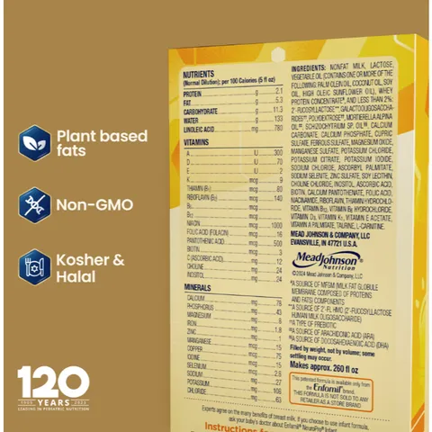 Sữa Enfamil Neuro Pro NON-GMO MFGM+DHA Não Bộ Bé 0-12 Tháng Mỹ