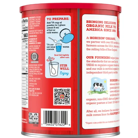 870g Sữa Bột Nguyên Kem Horizon Organic Mỹ Hữu Cơ Canxi D3 Tăng Chiều Cao