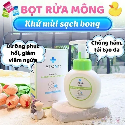 Bọt Rửa Mông Và Vệ Sinh Vùng Kín ATONO2 Bubble Hip Cleanser Hàn Quốc 300ml Cho Bé Từ 3 Tháng