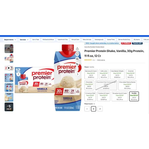 [DATE 22/09/2026 ] Sữa Orgain High Protein Shake (Thùng 12 Hộp) , Giàu Protein Vị Vani