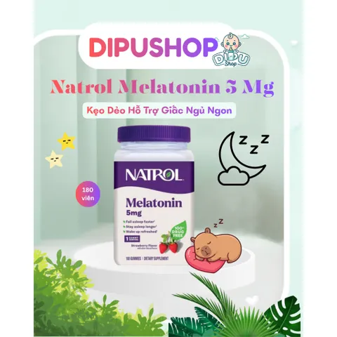 Melatonin 180 viên 5mg - Viên kẹo dẻo hỗ trợ giấc ngủ ngon