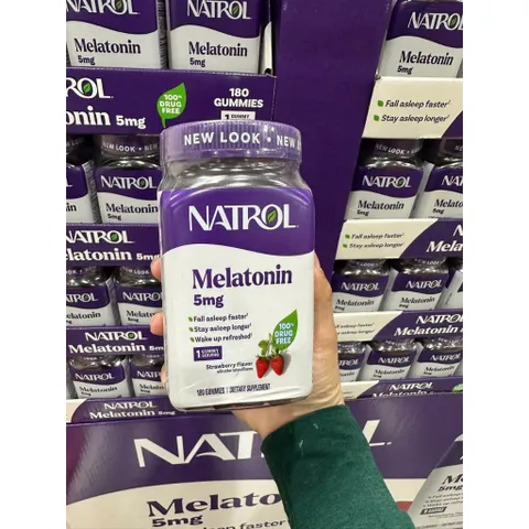 Melatonin 180 viên 5mg - Viên kẹo dẻo hỗ trợ giấc ngủ ngon