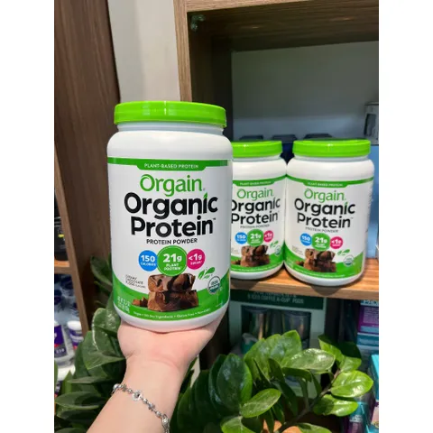 920g Bột Protein Thực Vật Orgain Organic 21g Socola USDA Mỹ <1g đường