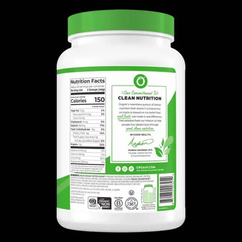 920g Bột Protein Thực Vật Orgain Organic 21g Socola USDA Mỹ <1g đường