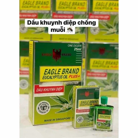 [1 chai] Dầu Eagle Brand, dầu khuynh diệp con ó 2 Nắp Hàng Singapore