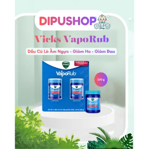Dầu cù là Vicks Vaporub Mỹ ấm ngực giảm ho, giảm đau dành cho người lớn và trẻ em từ 2 tuổi