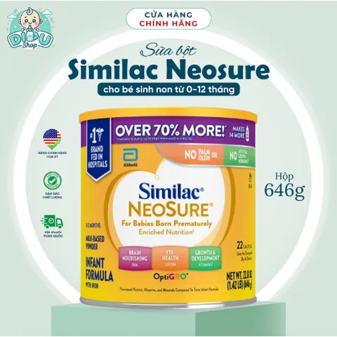 Sữa Bột Similac Neosure Mỹ Cho Bé Sinh Non Nhẹ Cân 0-12 tháng