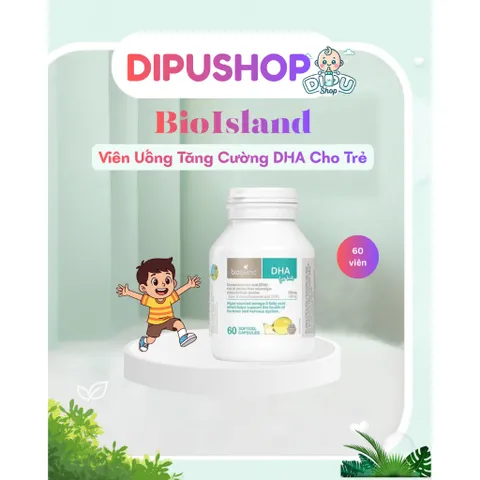 Viên DHA For Kid Bioisland giúp tăng cường DHA cho trẻ- 60 viên