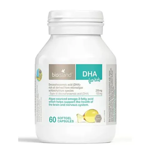 Viên DHA For Kid Bioisland giúp tăng cường DHA cho trẻ- 60 viên