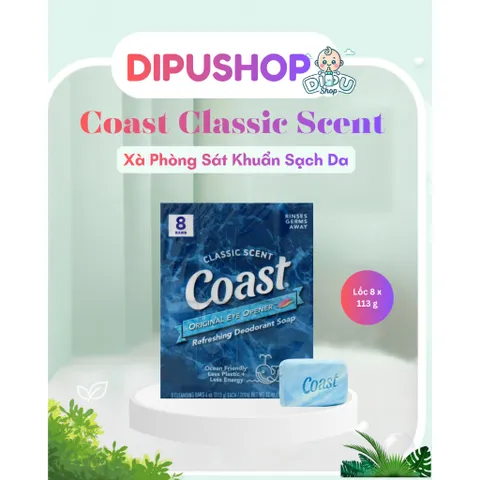 Xà phòng Coast của Mỹ - lốc 8 cục × loại 113g