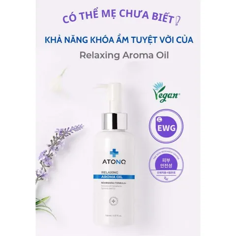 Dầu massage thuần chay Atono2 Relaxing Aroma Oil dành cho bẹ bầu và bé từ sơ sinh