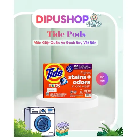 Thùng 156 viên giặt Tide pods của Mỹ chính hãng
