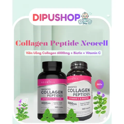 Viên Uống Super Collagen Neocell +C 6000 Mg type 1 - 3 Neocell
