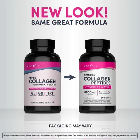 Viên Uống Super Collagen Neocell +C 6000 Mg type 1 - 3 Neocell