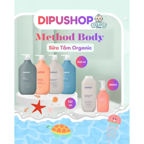 Sữa tắm ORGANIC METHOD BODY bản Mỹ