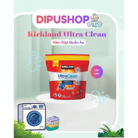 Viên Giặt Ultra Clean Kirkland 152 Viên Hàng Mỹ