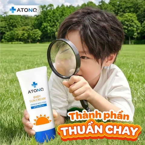 Kem chống nắng Atono2 Hàn Quốc cho trẻ, dưỡng ẩm dịu nhẹ, bảo vệ làn da bé khỏi tia UV-