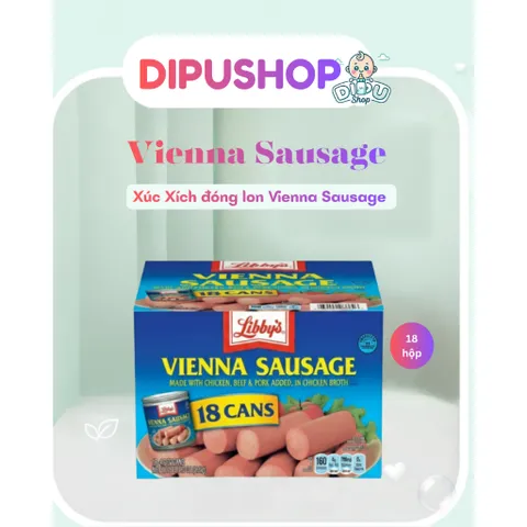 Thùng Xúc Xích Hộp Vienna Sausage 130g - Mỹ