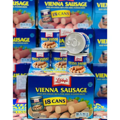 Thùng Xúc Xích Hộp Vienna Sausage 130g - Mỹ