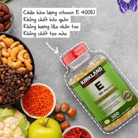 [DATE 2029] Vitamin E 400 IU 500 Viên Kirkland Của Mỹ