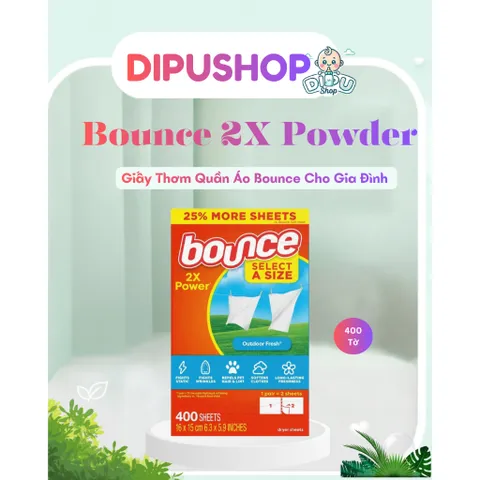 Giấy BOUNCE Thơm Quần Áo - Xuất Xứ Mỹ 400 tờ