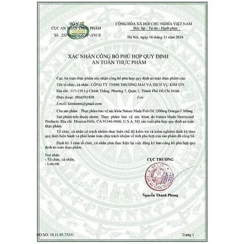 Dầu Cá Nature Made Fish Oil 1200mg 300 Viên